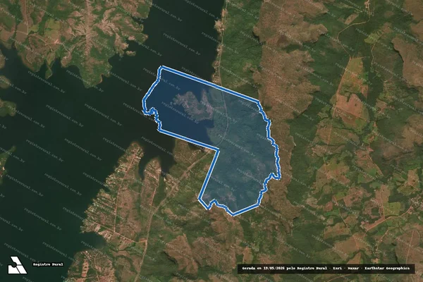 Imagem de satélite de Fazenda Brejo Redondo, do Loteamento Água Fria - 001 em Lajeado - TO