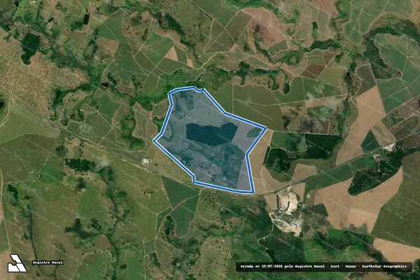 Imagem de satélite de Fazenda Cajabá I - Parcela 01 em Serra dos Aimorés - MG