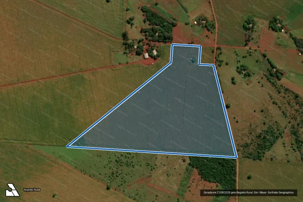 Imagem de satélite de Projeto de Assentamento Jibóia - Lote 211 em Sidrolândia - MS