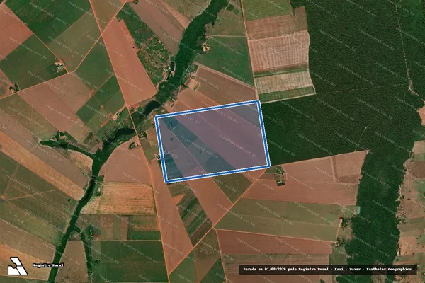 Imagem de satélite de Projeto de Assentamento Pontal do Marape - Área "XXV" em Nova Mutum - MT