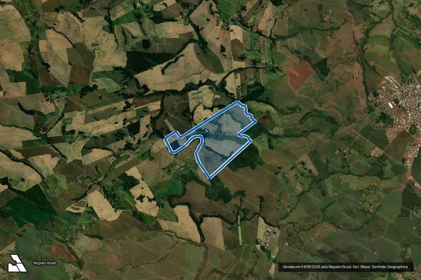 Imagem de satélite de FAZENDA MILTON VALÉRIO - Única em São João do Ivaí - PR