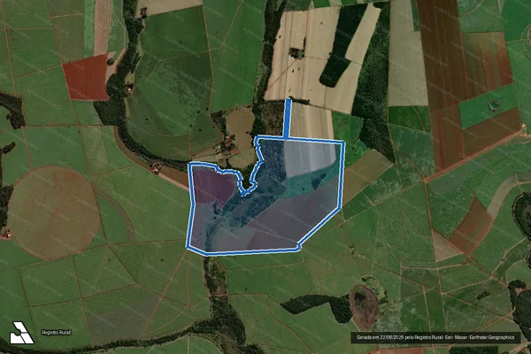 Imagem de satélite de FAZENDA CAMPO ALEGRE E BAGAGEM DE CIMA - GLEBA A em Pirajuba - MG