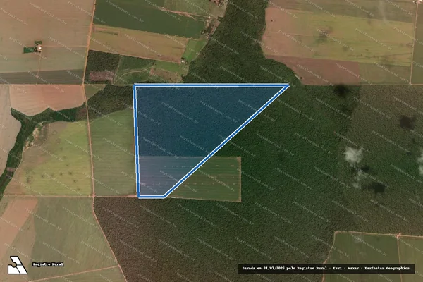 Imagem de satélite de Fazenda Nossa Senhora Aparecida - Matrícula nº 3.491 em Querência - MT