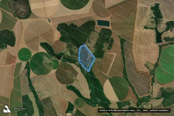 Imagem de satélite de Fazenda Santa Cruz do Salto "Brejão" - Parcela 1 em Nova Ponte - MG
