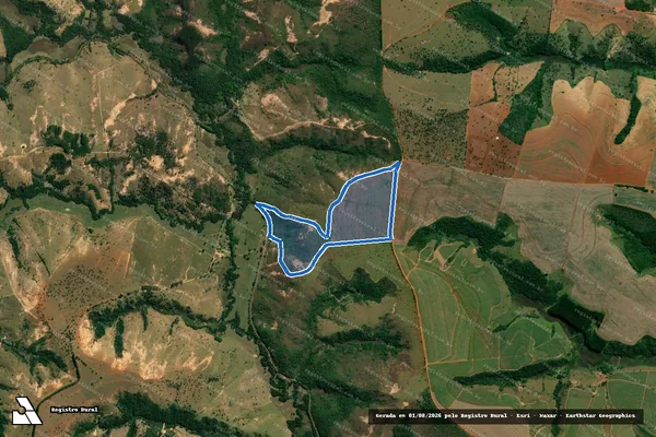 Imagem de satélite de Fazenda Aranha e Barro Vermelho - Parte 2 em Bambuí - MG