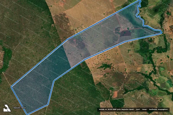Imagem de satélite de FAZENDA  PÉ DE COCO - Parte 002 em São Pedro dos Crentes - MA