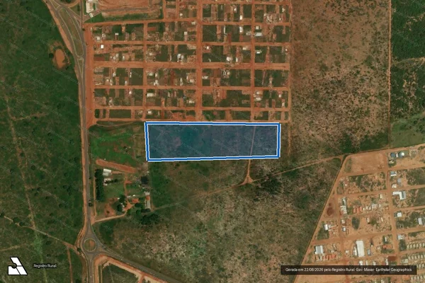 Imagem de satélite de Fazenda Agropecuária Leonardo - Parte 01 - Gleba A - Lote 02 em Água Clara - MS