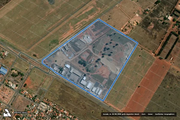 Imagem de satélite de Fazenda Reflorestamento e Pecuaria São Thomé - Gleba 1B - Parte 1 em Três Lagoas - MS
