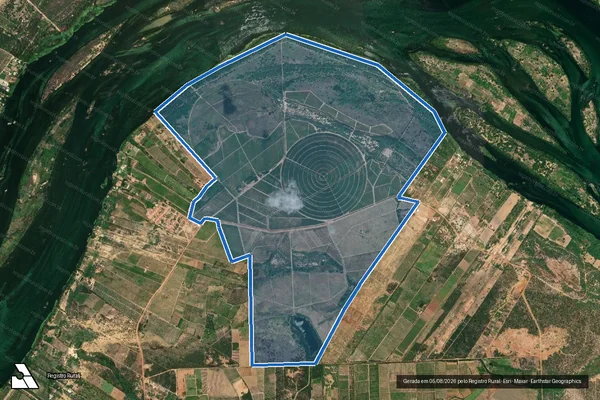 Imagem de satélite de Fazenda Porto de Pedra - Parte 1 em Juazeiro - BA