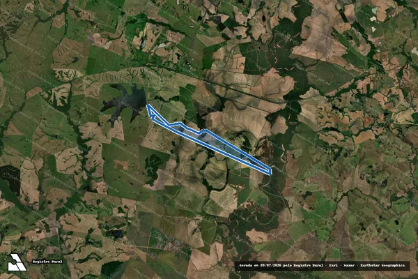 Imagem de satélite de FAZENDA DA CHAPADA - GLEBA A em São Vicente do Sul - RS