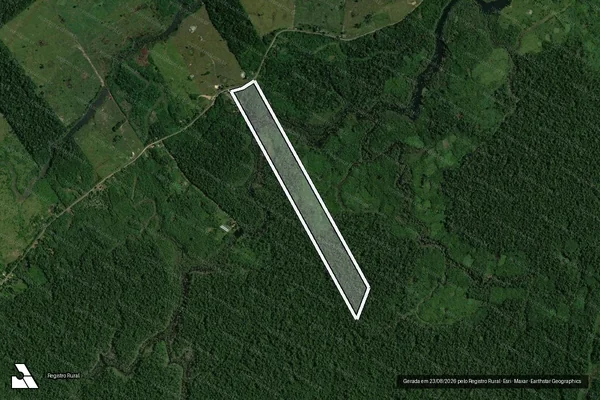 Imagem de satélite de Imóvel Abacaxis - 05 ? Lote 12 - Parte 1 em Nova Olinda do Norte - AM