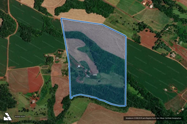 Imagem de satélite de Fazenda Boa Esperança - Lote 20 em Boa Esperança do Iguaçu - PR
