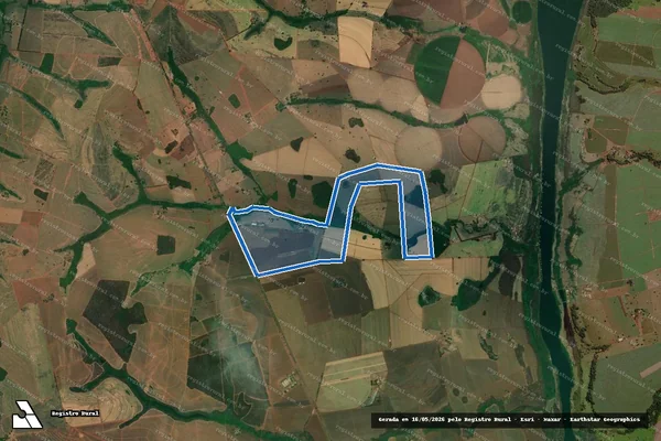 Imagem de satélite de Fazenda Santa Branca - 1 em Paulo de Faria - SP