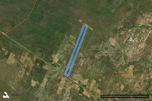 Imagem de satélite de PA FAZENDA PALHEIROS - LOTE 313 - Parte 1 em Açu - RN