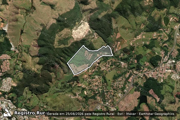Imagem de satélite de Fazenda Mamamajo - Parcela 1 em Amparo - SP