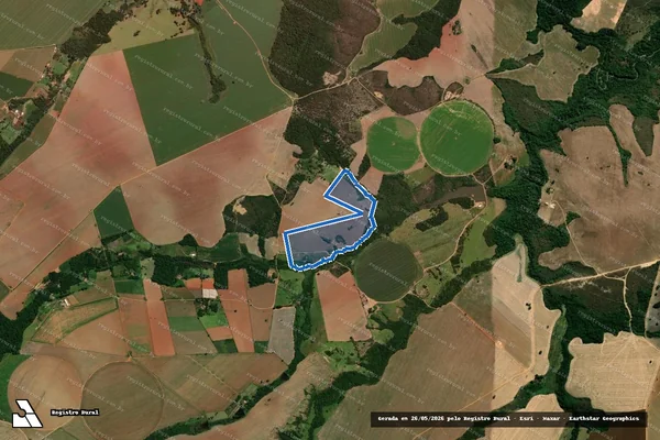 Imagem de satélite de FAZENDA MADEIRA E MOCAMBO - Parte 3 em Gameleira de Goiás - GO