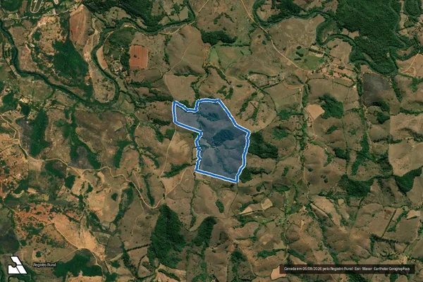 Imagem de satélite de Fazenda Pasto do Morro Grande, Pasto Pilões e Pasto dos Bezerros  - Parte 1 em Tiradentes - MG