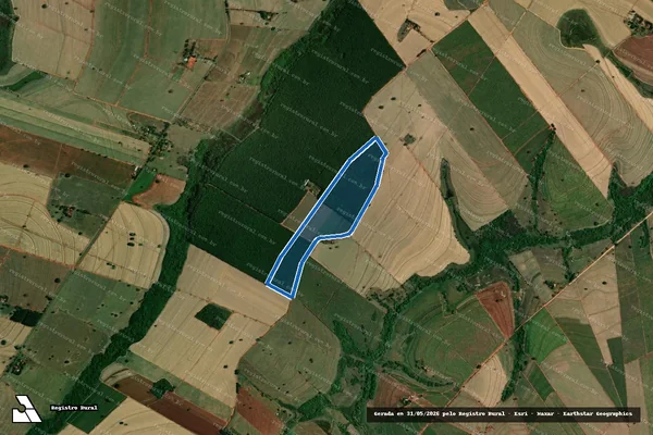Imagem de satélite de Fazenda Palmingueira - GLEBA B em Glicério - SP