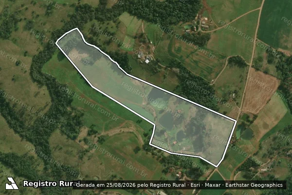 Imagem de satélite de Parte do Lote Rural nº 297 - 01 em Bandeirante - SC
