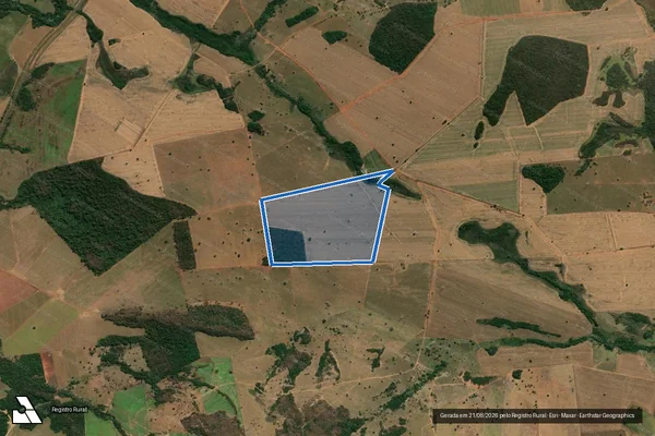 Imagem de satélite de FAZENDA SÃO DOMINGOS - Parte 1 em Palmeiras de Goiás - GO