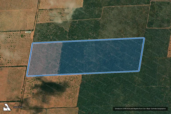 Imagem de satélite de Projeto de Assentamento Planalto do Mel ? Lote 125 - Parte 1 em Porto do Mangue - RN