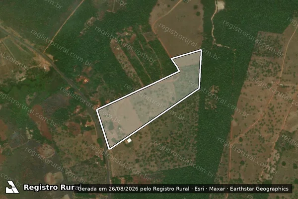 Imagem de satélite de CHÁCARA ALE ? LOTE 29-A / GLEBA JARDINEIRA - PARTE 1 em Tocantinópolis - TO