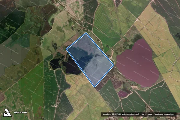 Imagem de satélite de Sem denominação - Matrícula 24.251 em Arambaré - RS