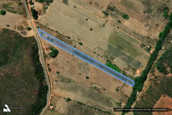 Imagem de satélite de Fazenda Água Fria / Sítio Viana - Parte 1 em Vargem Grande do Rio Pardo - MG