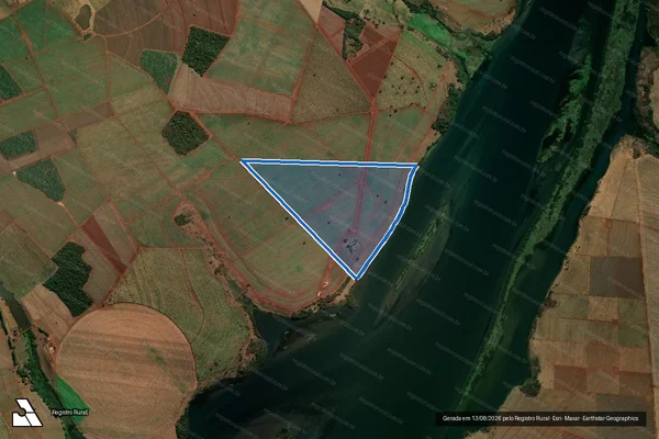 Imagem de satélite de FAZENDA LAGEADO DE BAIXO E CACHOEIRA DOURADA - 001 em Itumbiara - GO