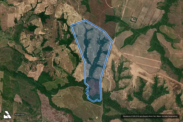 Imagem de satélite de FAZENDA MILENIA - Parte 1 em Dois Irmãos do Tocantins - TO