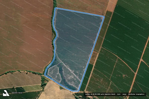 Imagem de satélite de FAZENDA CAMPO DE FORA - Parte 2 em Carmo do Rio Claro - MG