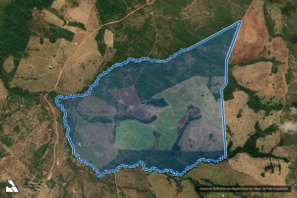 Imagem de satélite de Fazenda Sombra da Mata. - Parte 1 em Dianópolis - TO