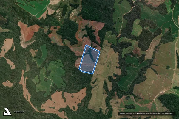 Imagem de satélite de Fazenda Barrinha - Área C - Parcela 1 em Tibagi - PR