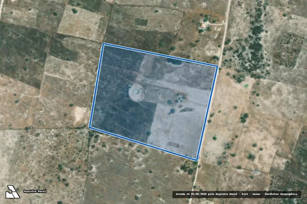 Imagem de satélite de P.A. CUIABÁ - Lote 184 em Poço Redondo - SE