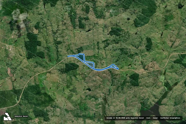 Imagem de satélite de FAZENDA CANAÃ - GLEBA B em Itapé - BA