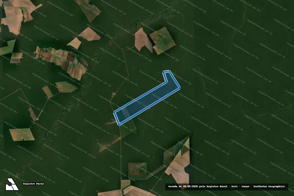 Imagem de satélite de FAZENDA RODRIGUES II em Feliz Natal - MT