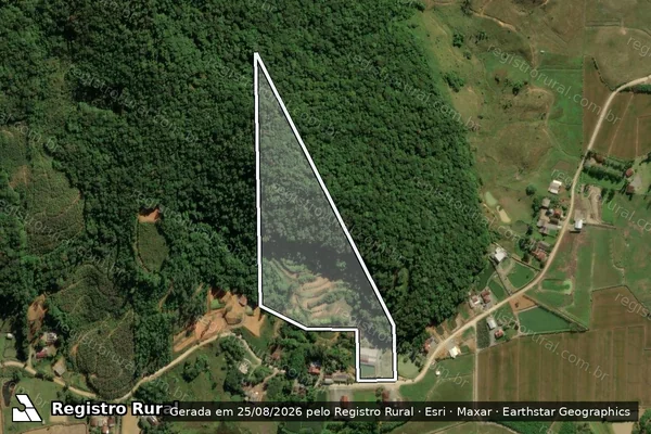 Imagem de satélite de SÌTIO SEM DENOMINAÇÃO - SÌTIO SEM DENOMINAÇÃO em Guaramirim - SC