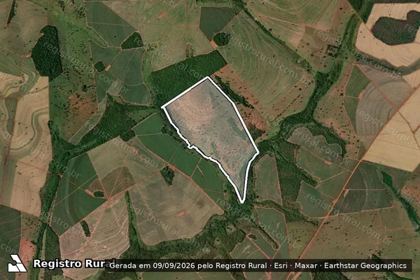 Imagem de satélite de FAZENDA MATA AZUL - 47.746/A em Carneirinho - MG