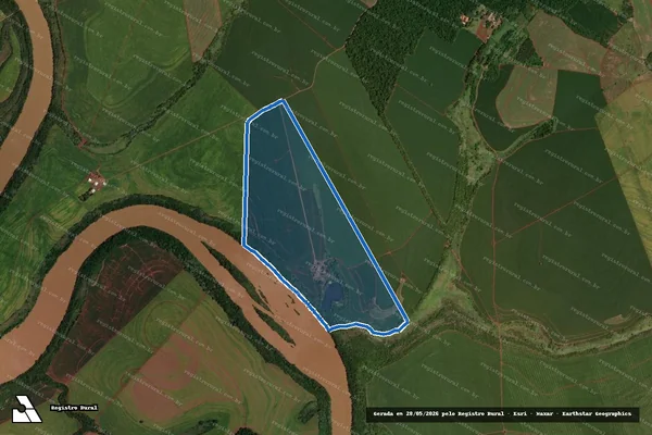 Imagem de satélite de Lote de terras n° 357 - Lote 357 em São Pedro do Ivaí - PR