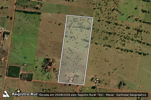 Imagem de satélite de Projeto de Assentamento Ouro Branco - Lote 61 em Terenos - MS