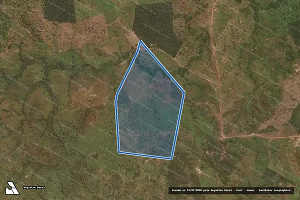 Imagem de satélite de FAZENDA CAMPESTRE DA ONÇA - LOTE N° 16, DO LOTEAMENTO CHAPADINHA - 001 em Itacajá - TO