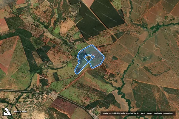 Imagem de satélite de FAZENDA BREJO ALEGRE - 001 em Felixlândia - MG