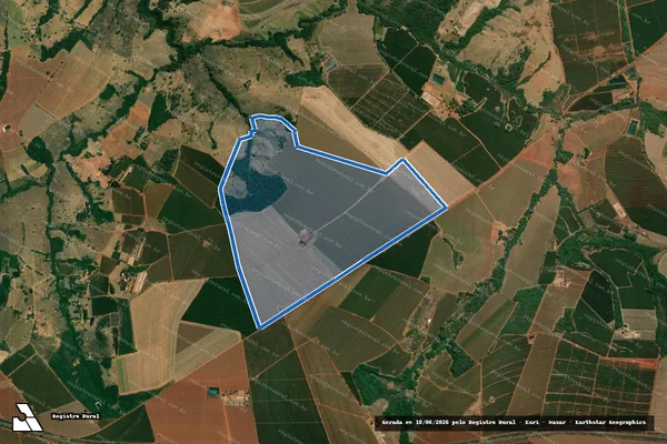 Imagem de satélite de Fazenda Cinco Estrelas - Parte 1 em Monte Carmelo - MG