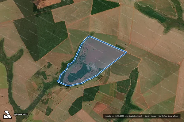 Imagem de satélite de FAZENDA PARANOA - 001 em Monte Alegre de Minas - MG