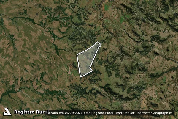 Imagem de satélite de Estância da Cascata - Parcela 1 em Rosário do Sul - RS