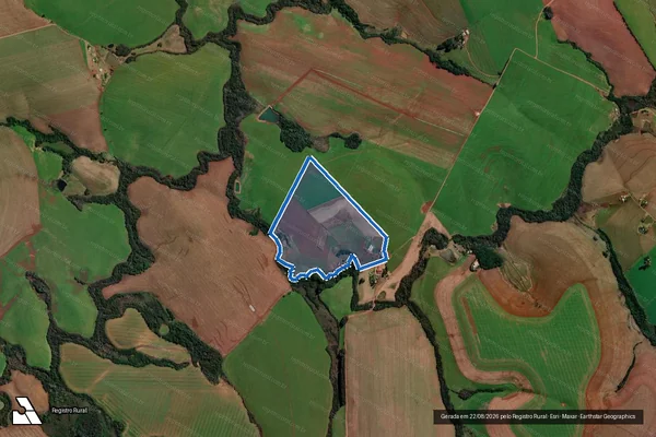 Imagem de satélite de Passo da Palmeira - Gleba 11 em Santa Bárbara do Sul - RS