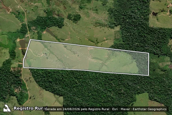 Imagem de satélite de Col. Sao Francisco ? Lote 168 ? Gleba 06 _ PAD. Quixada - Parte 1 em Brasiléia - AC