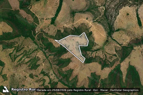 Imagem de satélite de FAZENDA SAO DOMINGOS CAMPO BELO LUGAR TAVEIRA - Gleba GLEBA 3 em Piranhas - GO