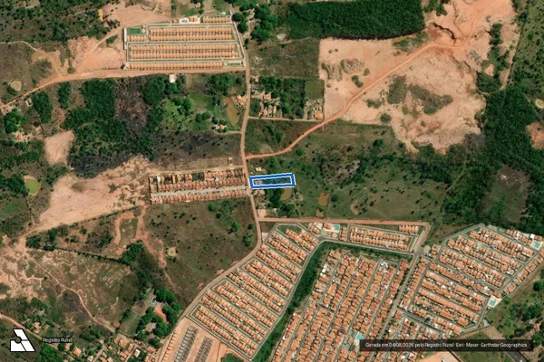 Imagem de satélite de CHÁCARA RECANTO DOS PÁSSAROS - PARCELA 01 em Imperatriz - MA