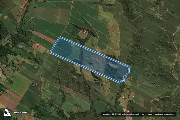 Imagem de satélite de FAZENDA AURORA - Matrícula 122 em Astorga - PR